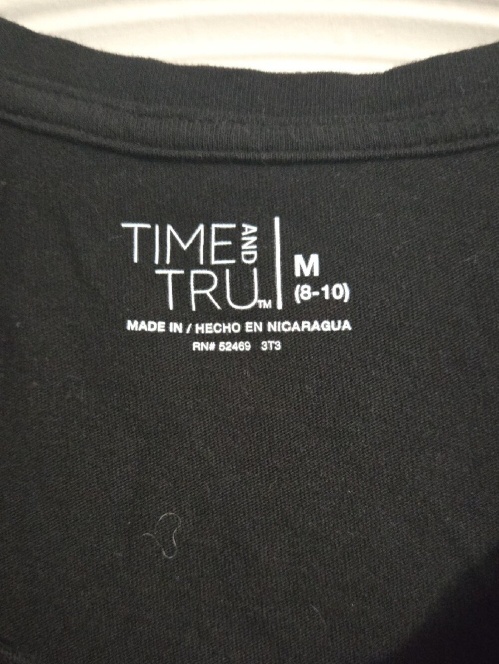 Time and Tru Black Tee with White Ghost and Dog Graphic - Picture 3 of 3
